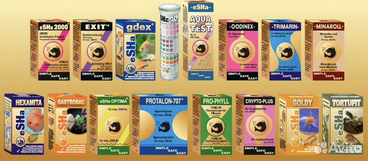 Препараты eSHa для пресных и морских аквариумов