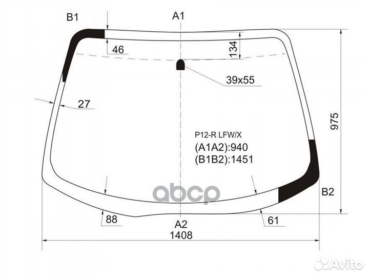 Стекло лобовое nissan primera 4/5D HBK/WGN 01-0