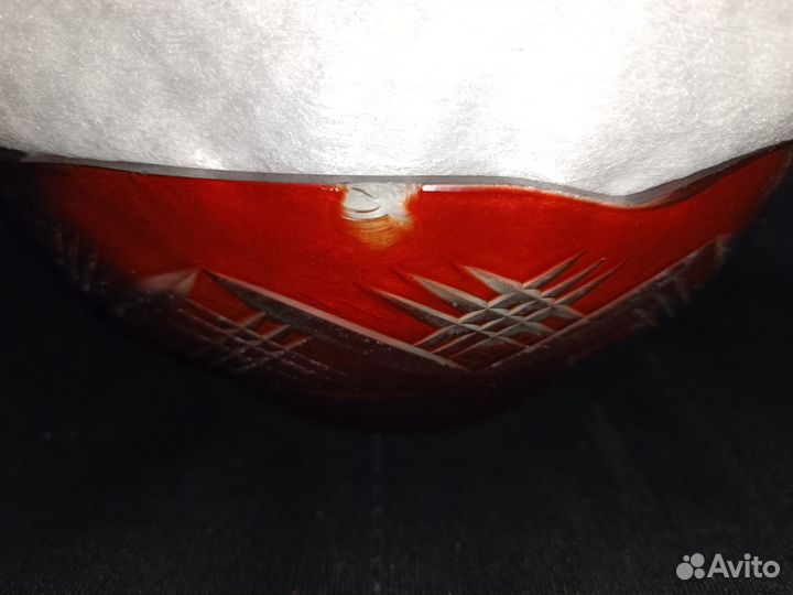 Ваза для фруктов цветное стекло