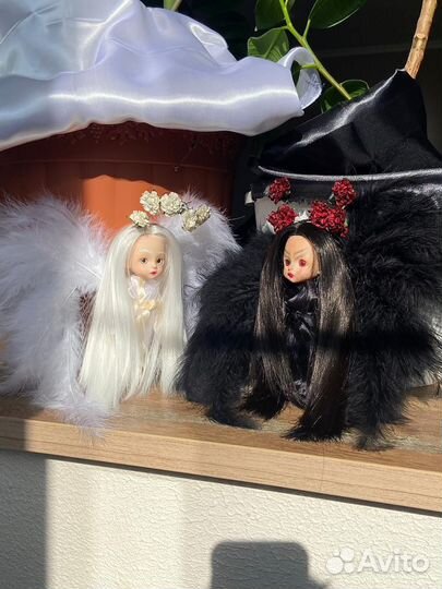 Куклы баболи ооак ангел и демон, baboliy ooak