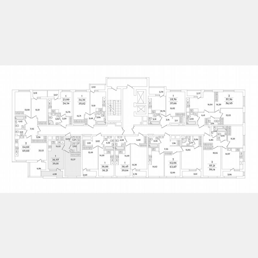 1-к. квартира, 39 м², 10/17 эт.