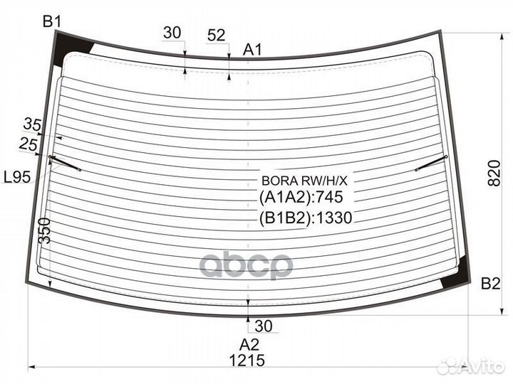 Стекло заднее с обогревом volkswagen golf IV 4D