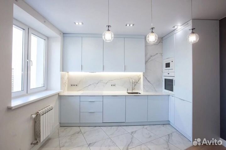 Угловая кухня с мдф фасадами