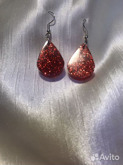 Серьги из эпоксидной смолы