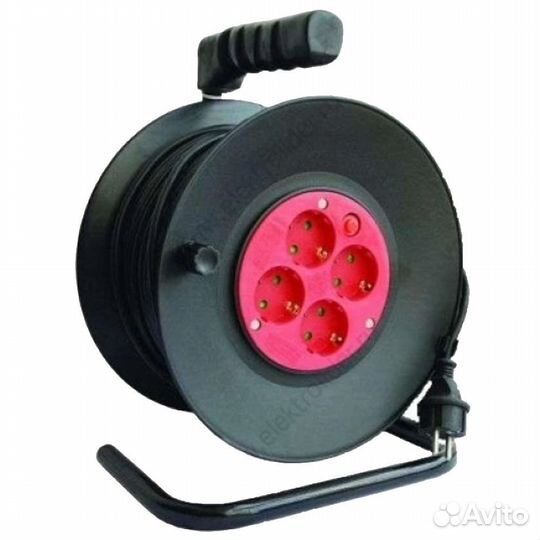 Удлинитель на катушке 4 гнезда 40м без заземления