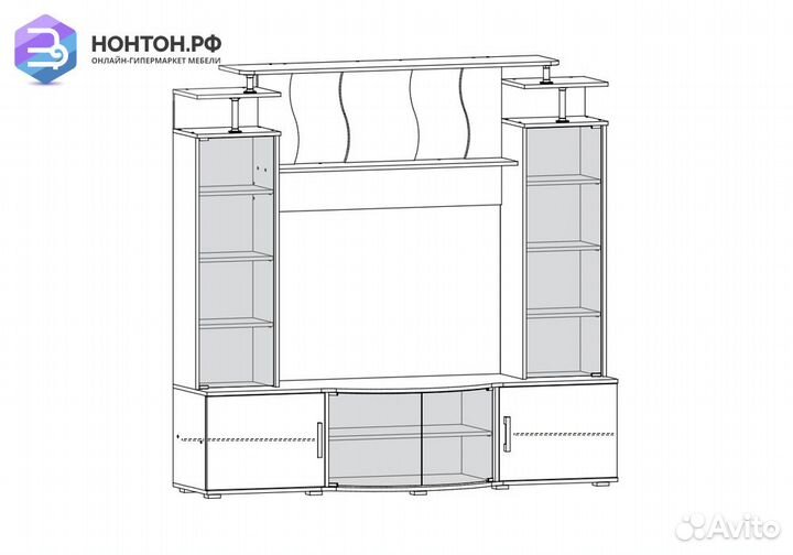Стенка Виста дуб беленый / венге