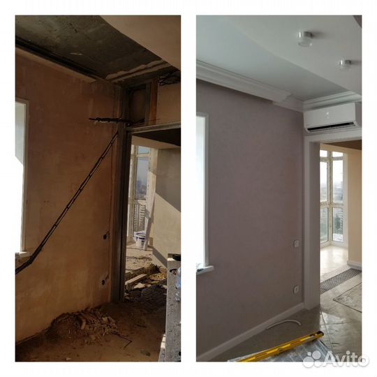 Установка кондиционеров. Закладка трасс в стены
