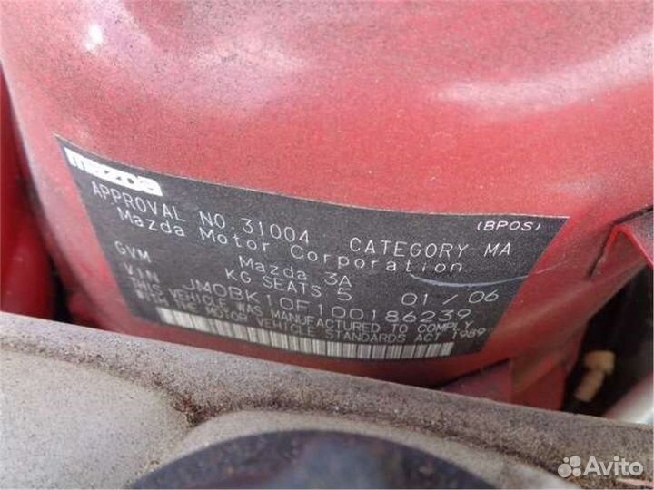 Разбор на запчасти Mazda 3 (BK)