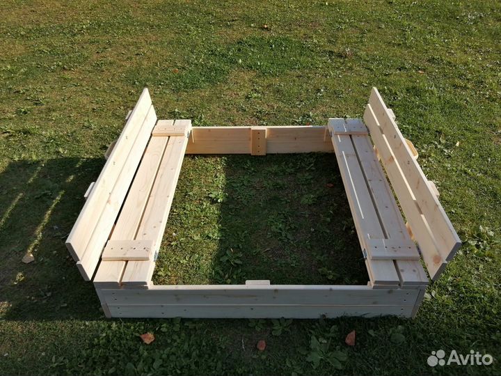 Песочница деревянная 1,2х1,2 метра