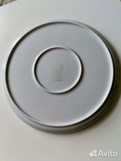 Блюдо для пиццы, Добрушский фарфор, ручная роспись