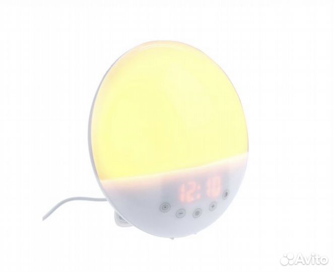 Лампа с будильником, часами, bluetooth и радио