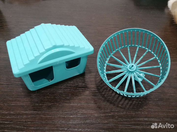 Домик и колесо для джунгарского хомячка