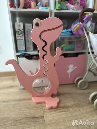 Дино- копилка розовая