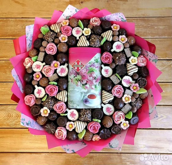 Оформление букетов съедобных