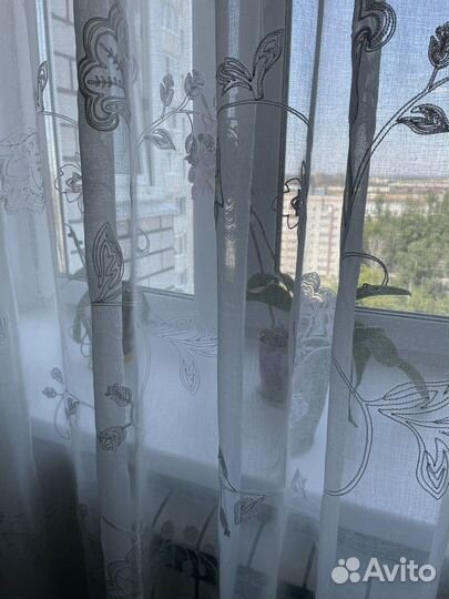 Льняная тюль