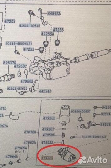 Электромотор усилителя тормозов TLC VZJ90 / VZ95