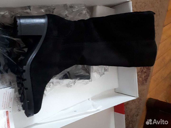 Зимние сапоги нат.замш 37