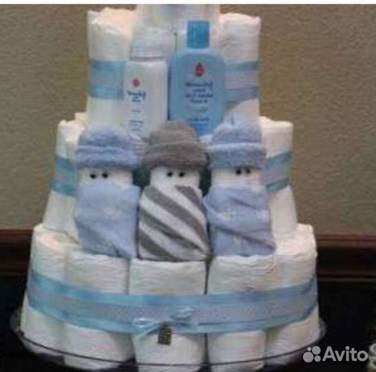 Торт из памперсов подгузников