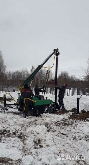 Винтовые сваи под ключ, монтаж винтовых свай