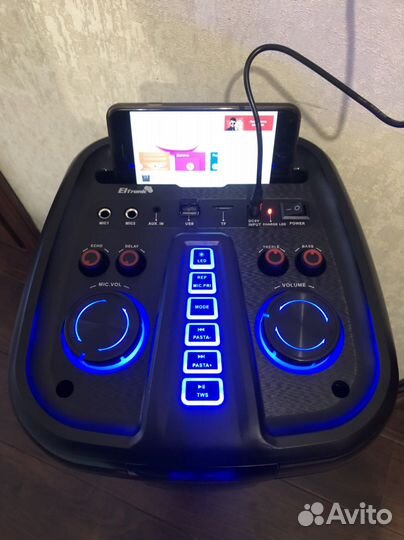 Bluetooth колонка 80 Ватт караоке