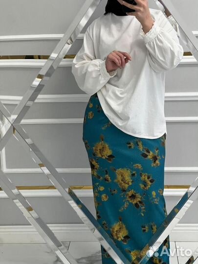 Юбка с цветочным принтом