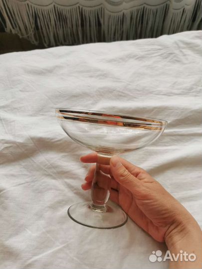Стекло графин СССР винтаж. ваза на ножке