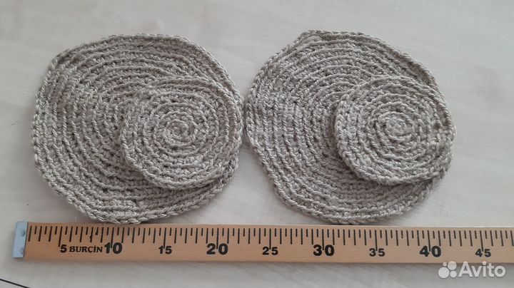 Комплект салфеток из джута, 4 штуки, новые