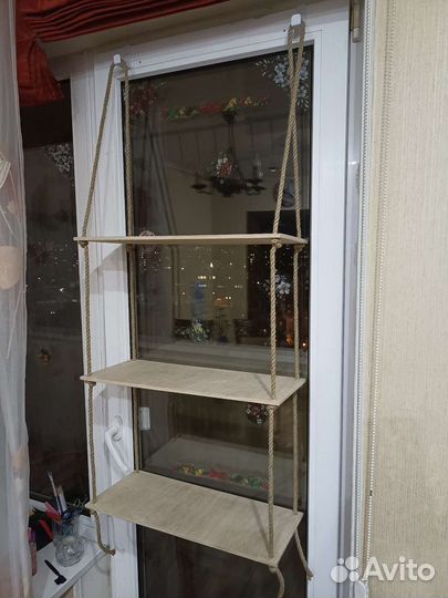 Полка подвесная на окно и стену для цветов