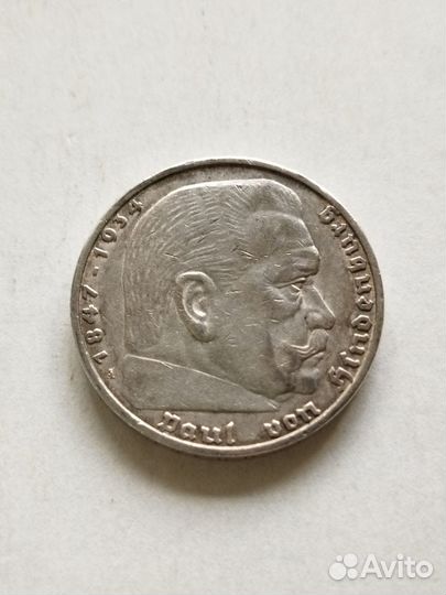 Монета Германия 5 марок(серебро)