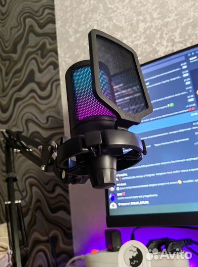 Микрофон игровой, для стримов fifine A6T