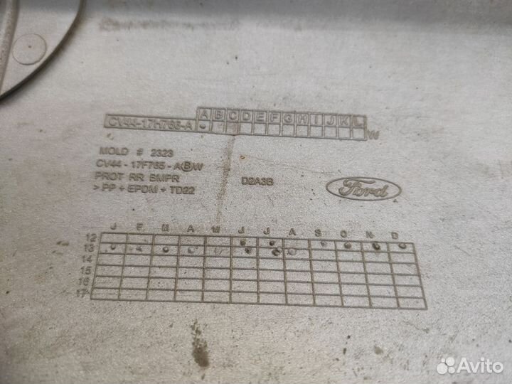 Накладка заднего бампера Ford Kuga 2 2011-2017