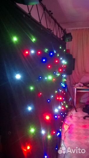 Светодиодный видео занавес звездное небо 2x3 метра