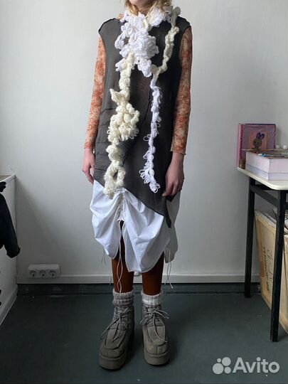 Шарф вязаный ручной работы