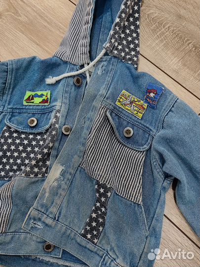 Винтажная джинсовая куртка детская