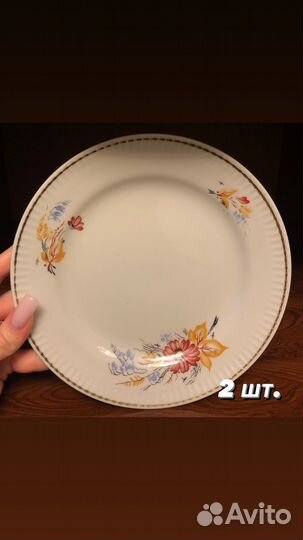 Тарелка, набор кружек, чайный сервиз