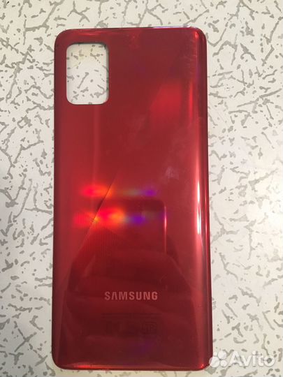 Задняя крышка Samsung A51 красная