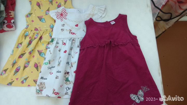 Вещи пакетом для девочки 74-80