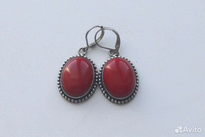 Серебряные серьги СССР винтаж