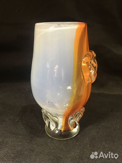 Ваза цветное стекло винтаж
