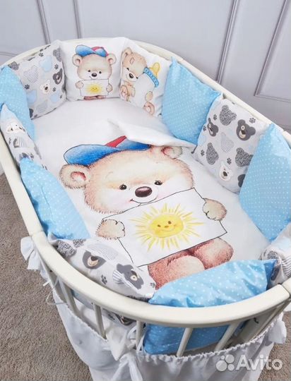 Комплект бортиков с одеялом в кроватку