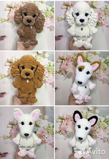 Вязаные игрушки Собачки