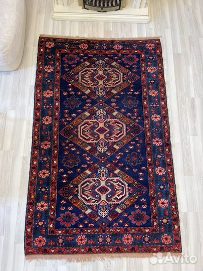 Ковер шерстяной ручной работы бу