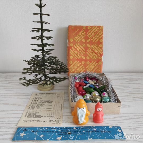 Набор мини ёлка с игрушками СССР