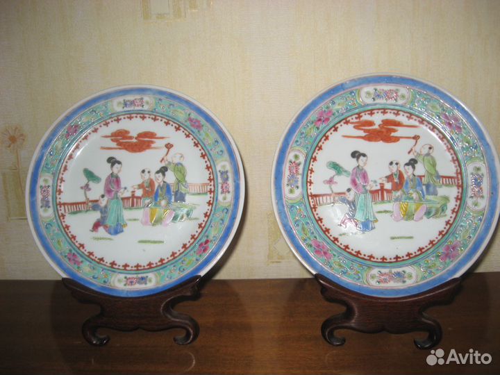 Тарелки старинные фарфоровые китайские