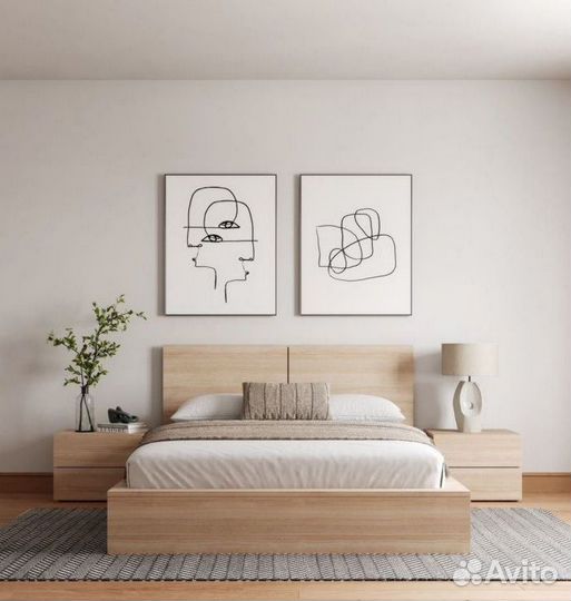 Кровать двуспальная с ящиками 180 201