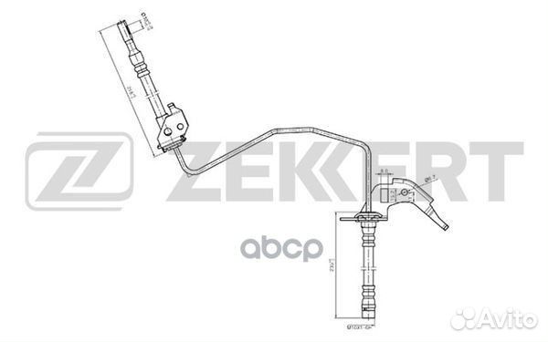 Шланг тормозной zekkert BS9234 Opel Astra G, H