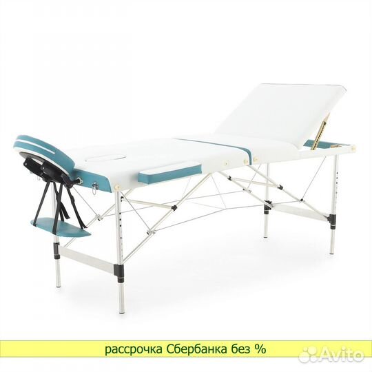 Стол массажный jfal01A NEW 2020 бело-бирюзовый