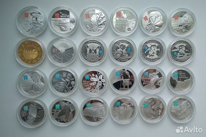 Олимпиада Лондон 2012 полный набор серебро пруф