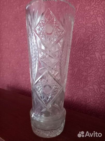 Большая хрустальная ваза для цветов СССР