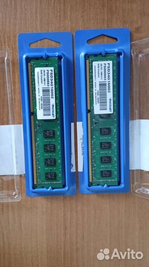 Оперативная память Patriot ddr3 8gb (2x4gb) 1600